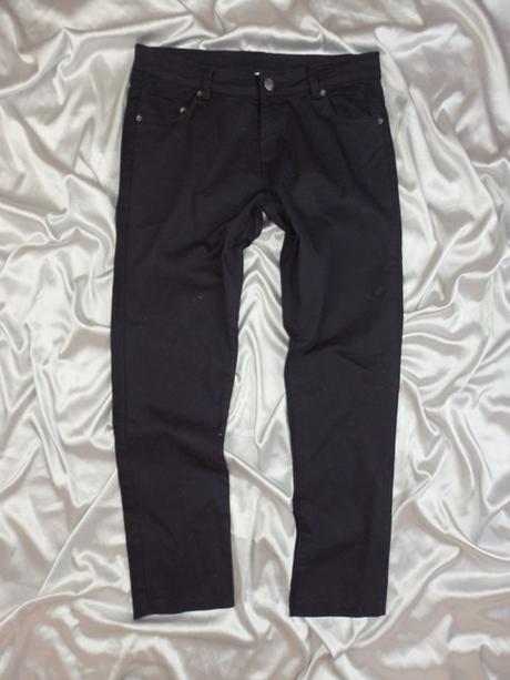 C&a here & there čierne strečové nohavice, c&a,176