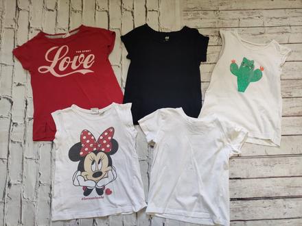 5x bavlnené tričko, h&m,104