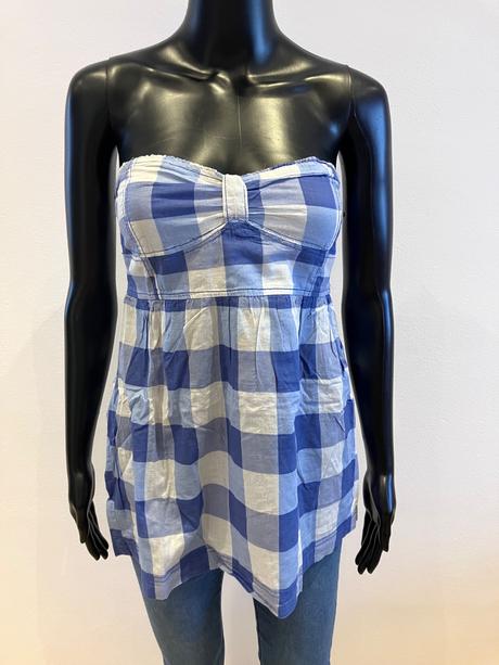 Dámska modro-biela kockovaná košeľa (s), terranova,s