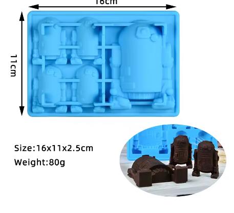 Silikónové formy star wars 3ks, 