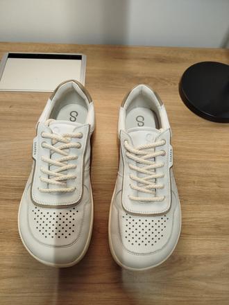 Shapen barefoot tenisky flowin white grey leather, 46