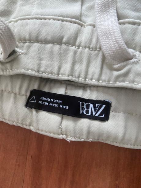 Zara teplakove nohavice krémové, zara,m
