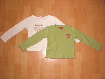 2 dievčenské tričká s dlhým rukávom, kenvelo,92