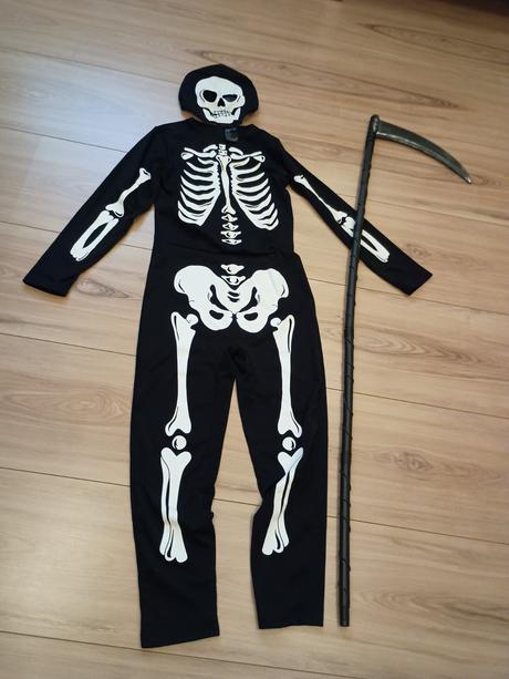 Kostým kostlivca h&m ako nový +kosa, 