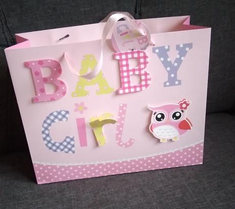 Darčeková veľká taška ako nová sova baby girl boy, 