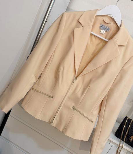 Helline krémové elegantné sako, l