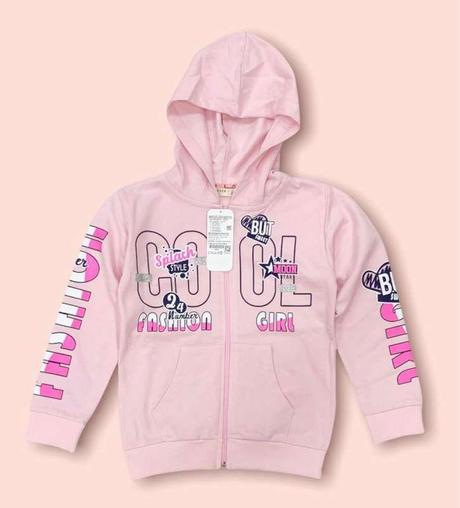 Detská bavlnená mikina na zips s kapucňou, 122 - 170