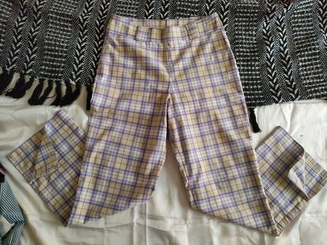 Dámske karované nohavice "d", m