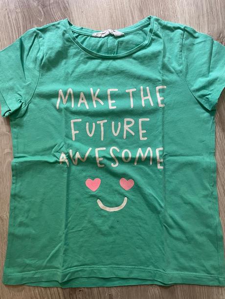 Tričko zelené 8-10 rokov, h&m,134