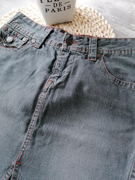 Riflová suknička šedá s, s