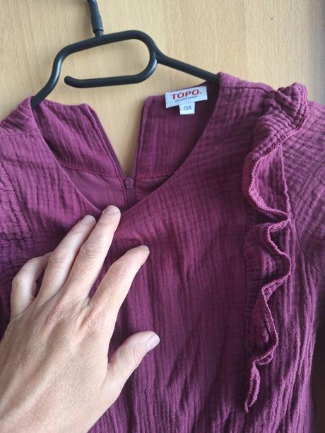 Šaty s dlhým rukavom a fodričkami, topolino,134