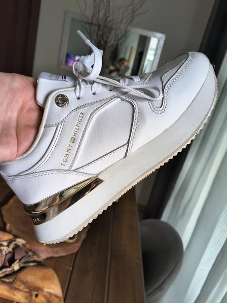 Tommy hilfiger kožené biele tenisky 37, tommy hilfiger,37