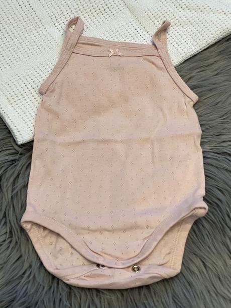 Dievčenské body s mašličkou ružové h&m (74), 74