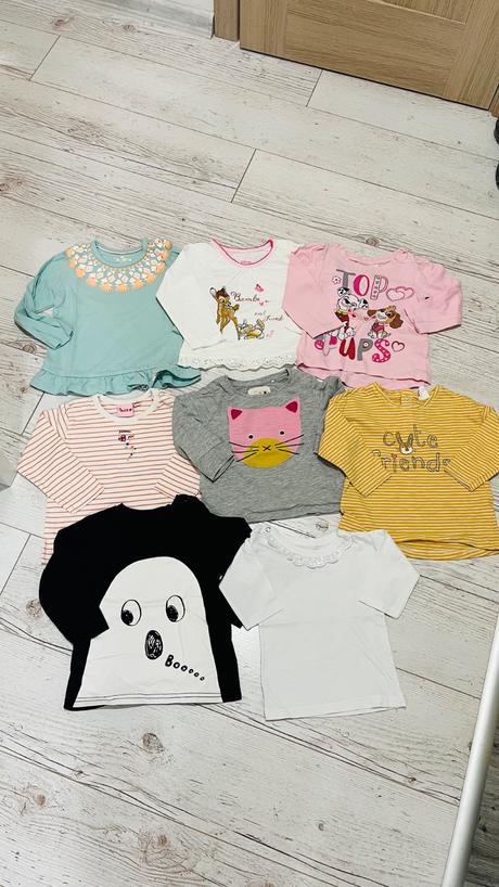 Tričko s dlhým rukavom dievca 74 8ks, h&m,74