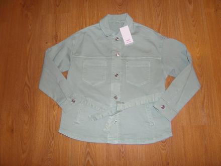 Bledozelená rifľová bunda, next,40 / l