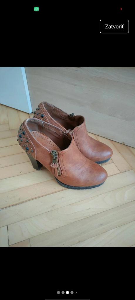 Členkové topánky na vysokom podpätku, graceland,38