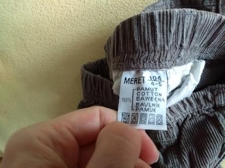 Nohavice menčestrové, 104