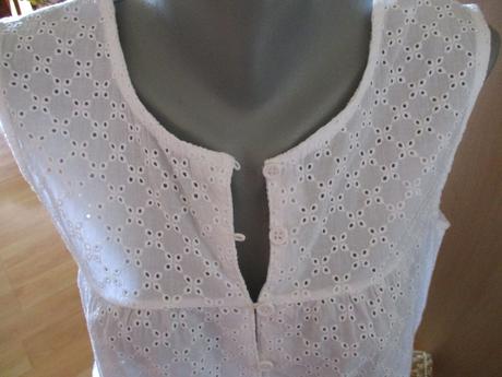 Biela madeirová blúzka, h&m,m