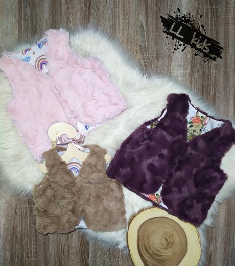 Kožušinová chlpatá vesta, 74 - 128