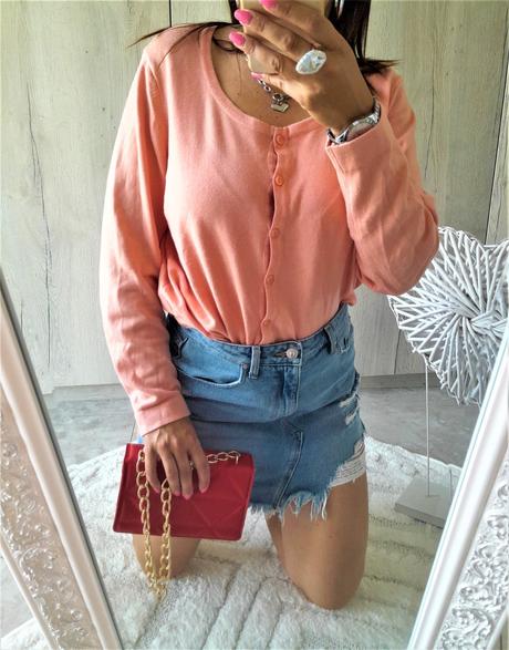 Oranžový svetrík-46, 46