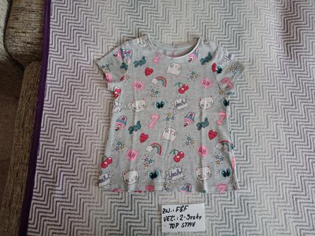Dievčenské tričko s krátkym rukávom zn.f&f veľ.2-3, f&f,92