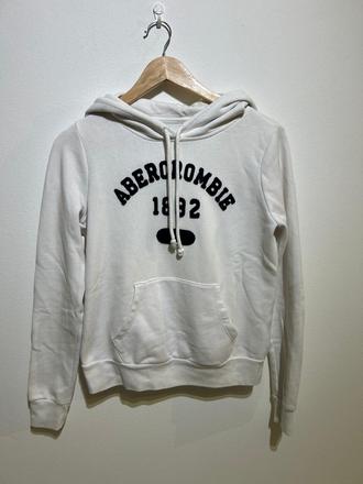 Abercrombie 1892 biela mikina, abercrombie&fitch,xs