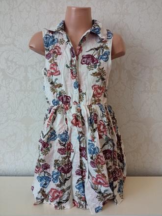 Dievčenské kvetované šaty (7-8 r.), 122