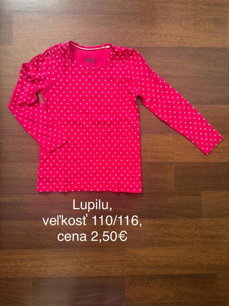 Tričká dlhý rukáv, 116