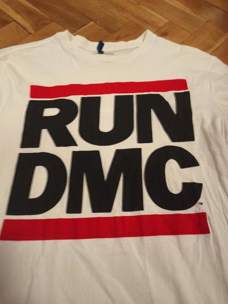 Tričko run dmc biele, h&m,m