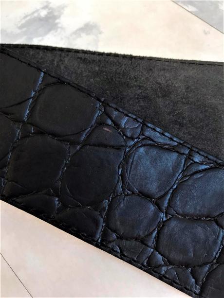 Kožený hrubý opasok s medenou sponou, 