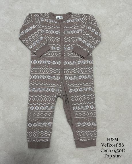 Vianočne pyžamo, h&m,86