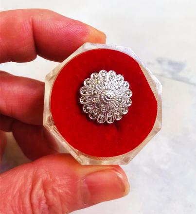 Vintage strieborné náušnice s markazitom, 