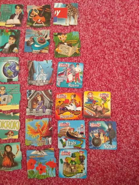 Magnetky kostici z rôznych sérii,