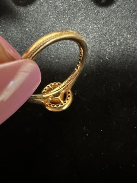 Náušnice + prsteň vo farbe gold rose zn. pandora, pandora