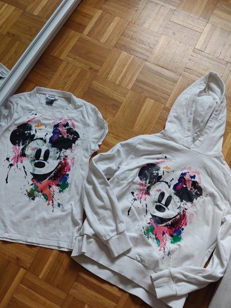 Desigual originál mickey tricko+mikina, desigual,s