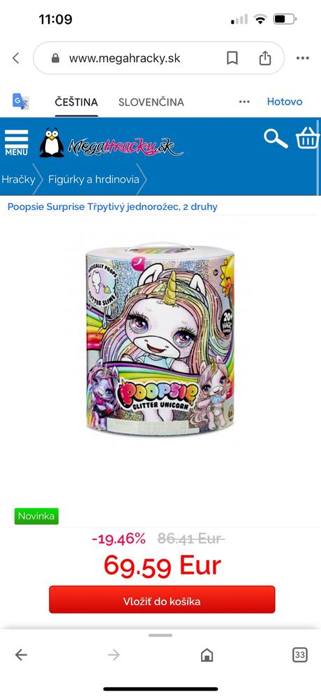 Poopsie surprise perleťový jednorožec,
