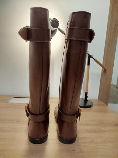 Shapen barefoot vysoké čižmy glam brown vegan, 40