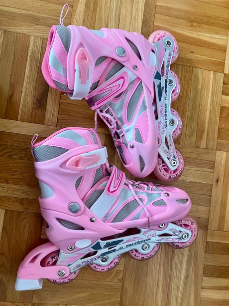 Nils extreme korčule 2 v 1 ružové v. 35-38, 35