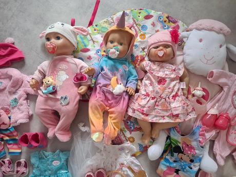 3 baby annabell , baby born + oblečenie a doplnky,