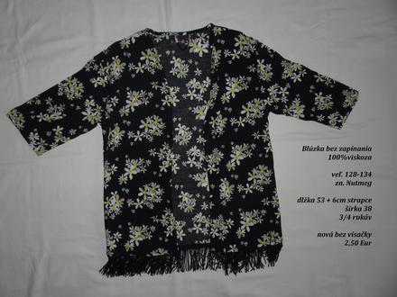 Blúzka bez zapínania, nutmeg,134