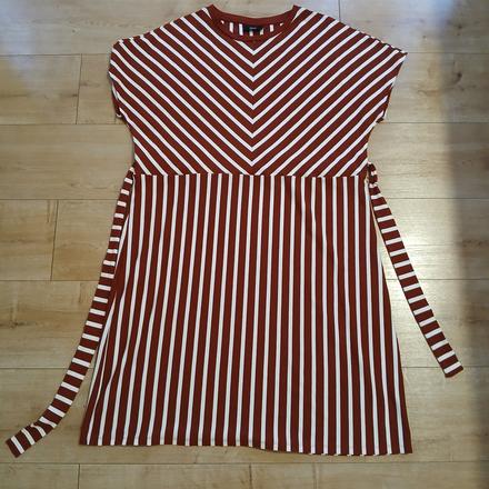 Pásikavé úpletové šaty s opaskom, c&a,l