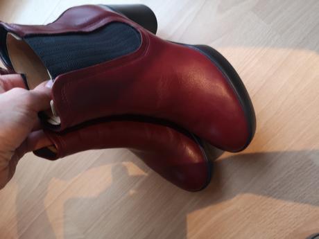 Tmavočervené čižmy, ecco,38