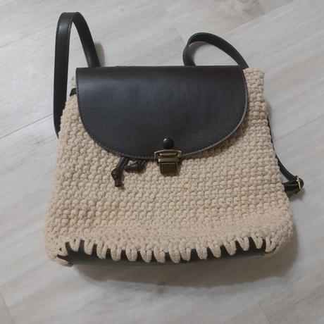 Háčkovaný ruksak/baťoh s podšívkou,