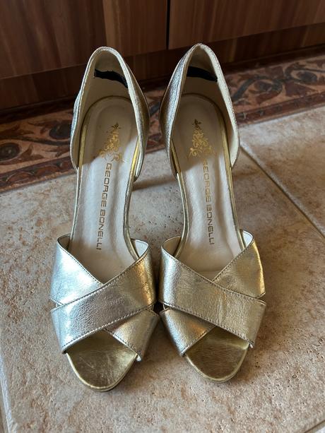 Sandále na opätku george bonelli - 37, 37