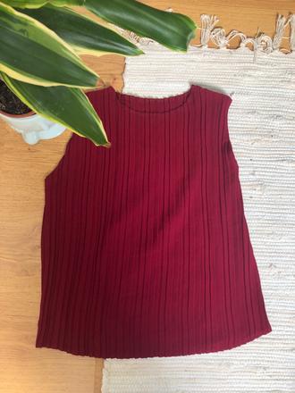 Bordové elegantné tričko, zara,s