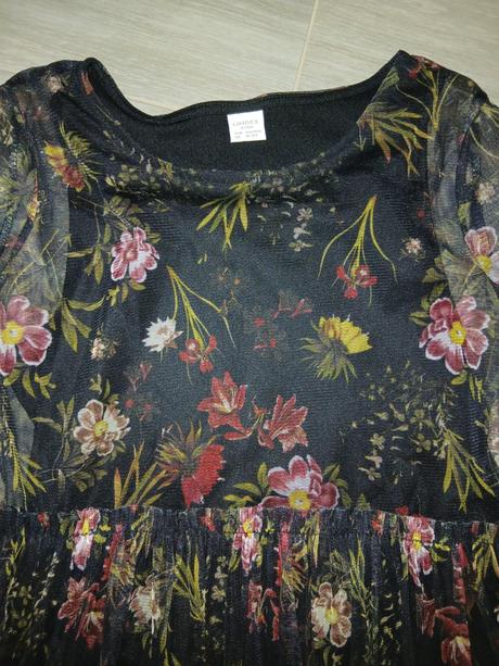 Kvietkovane tylove saty, lindex,146