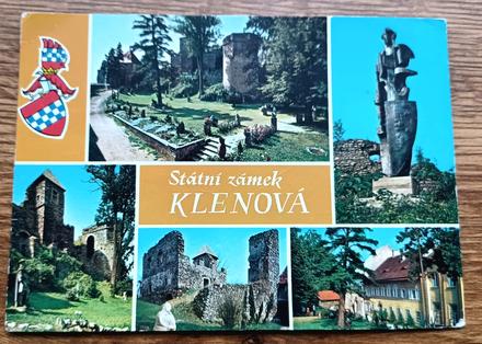 Stará pohľadnica zámek klenová,