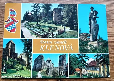 Stará pohľadnica zámek klenová, 