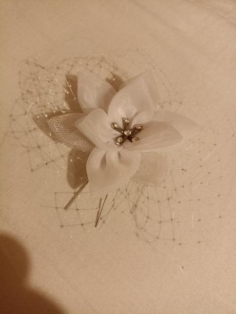 Svadobná sponka do vlasov - fascinátor, 