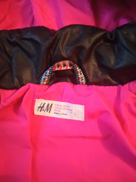 Zimná bunda, h&m,134